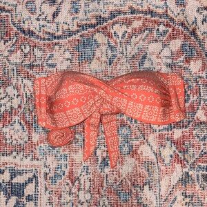 Robin Piccone Isla Bandeau Bikini Top in Terracotta SZ S NWOT